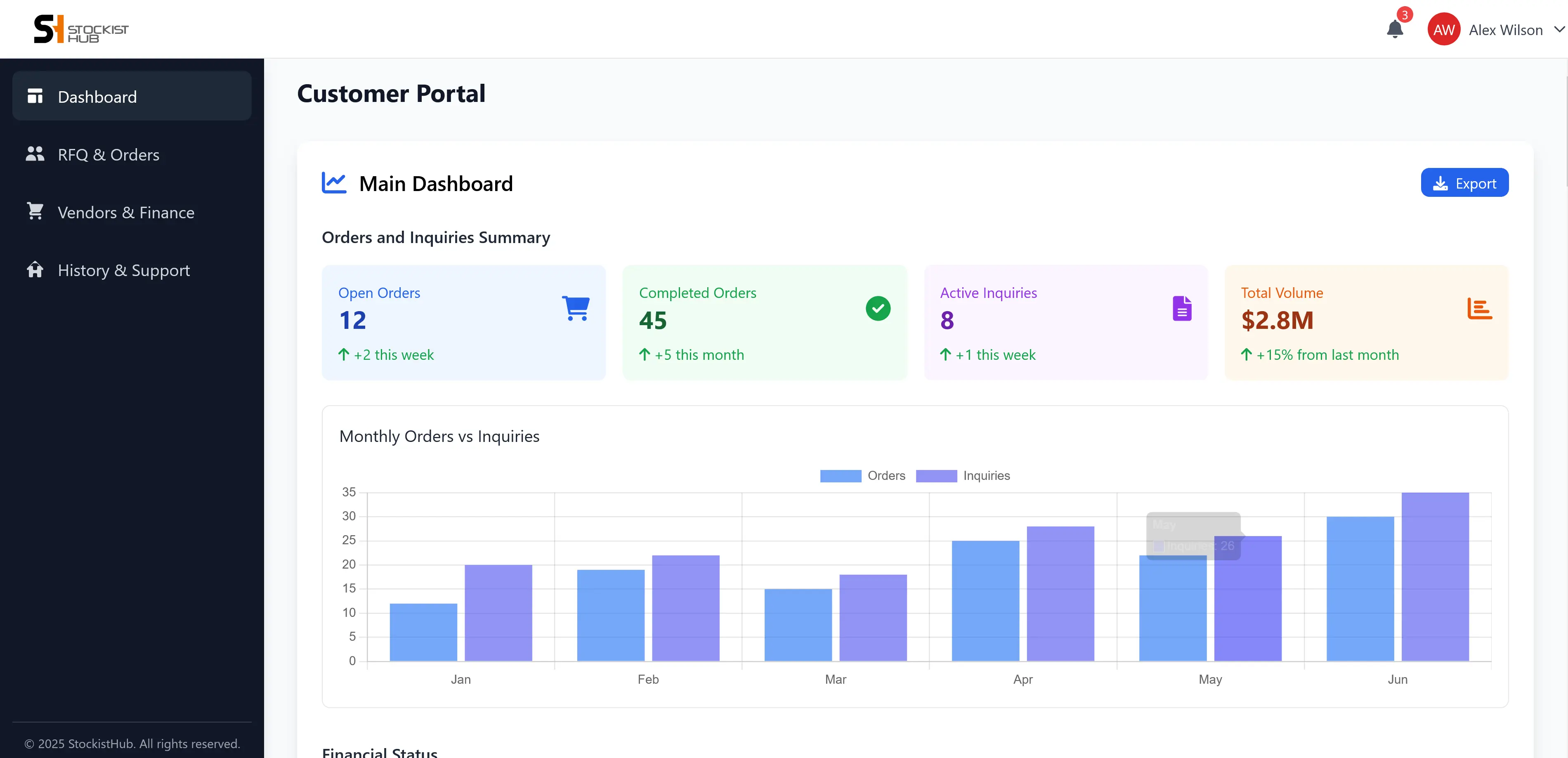 Customer Portal Screenshot 1